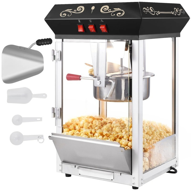 Commercial Popcorn Machine 8Oz Kettle - เครื่องทำป๊อปคอร์น 850 วัตต์ ความจุ 8 ออนซ์