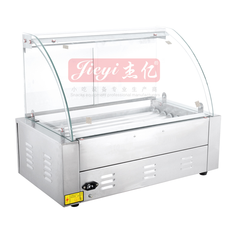 Hot Dog Roller Grill Commercial - เครื่องนึ่งขนมปังอุ่นร้อนแบบอัตโนมัติ เครื่องย่างไส้กรอกจีน เครื่องทำฮอทดอกเชิงพาณิชย์ เครื่องทำฮอทดอกไฟฟ้า พร้อมใบรับรอง CE