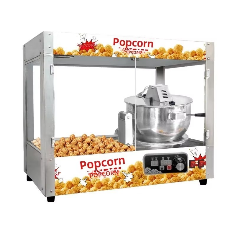 Commercial Popcorn Maker 16Oz - เครื่องทำป๊อปคอร์นเชิงพาณิชย์ขนาด 16 ออนซ์, เครื่องทำป๊อปคอร์นไฟฟ้าอัตโนมัติ, เครื่องทำป๊อปคอร์นทรงกลม, อุปกรณ์ทำขนม