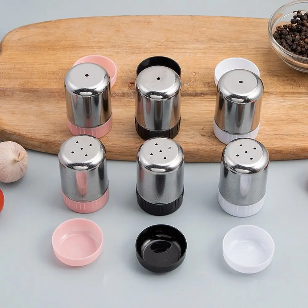 Popcorn Seasoning Salt Butter - ขวดใส่เครื่องปรุงรสสแตนเลส 5 รู แบบพกพา พร้อมฝาปิดกันฝุ่น ขวดพริกไทยขนาดเล็ก