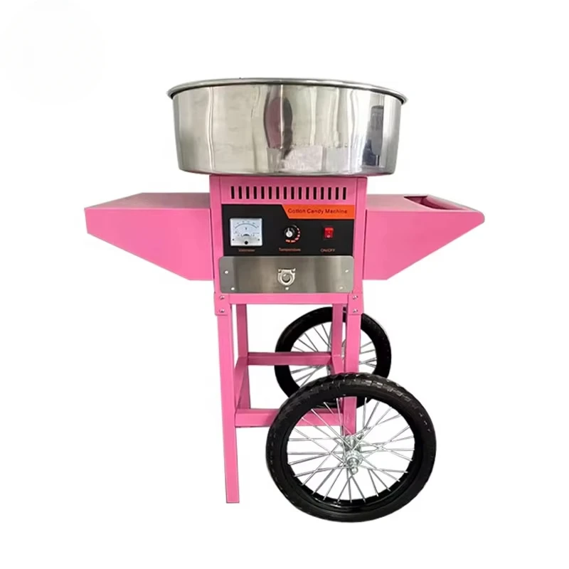 Commercial Cotton Candy Cart - เครื่องทำสายไหมขนาดใหญ่แบบรถเข็น เครื่องทำสายไหมอัตโนมัติสำหรับการค้า
