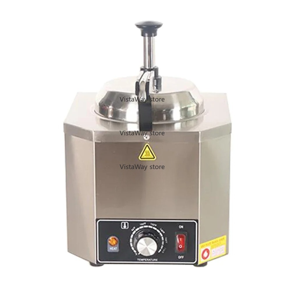 Commercial Nacho Cheese Warmer Dispenser - เครื่องอุ่นซอสชีสแบบปั๊ม สแตนเลส สำหรับนัตโช่ชีส