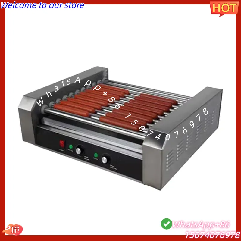 Hot Dog Roller Grill Commercial - เครื่องทำฮอทดอกไฟฟ้าแบบม้วน รุ่น 2026 11 ลูกกลิ้ง สำหรับใช้ในเชิงพาณิชย์
