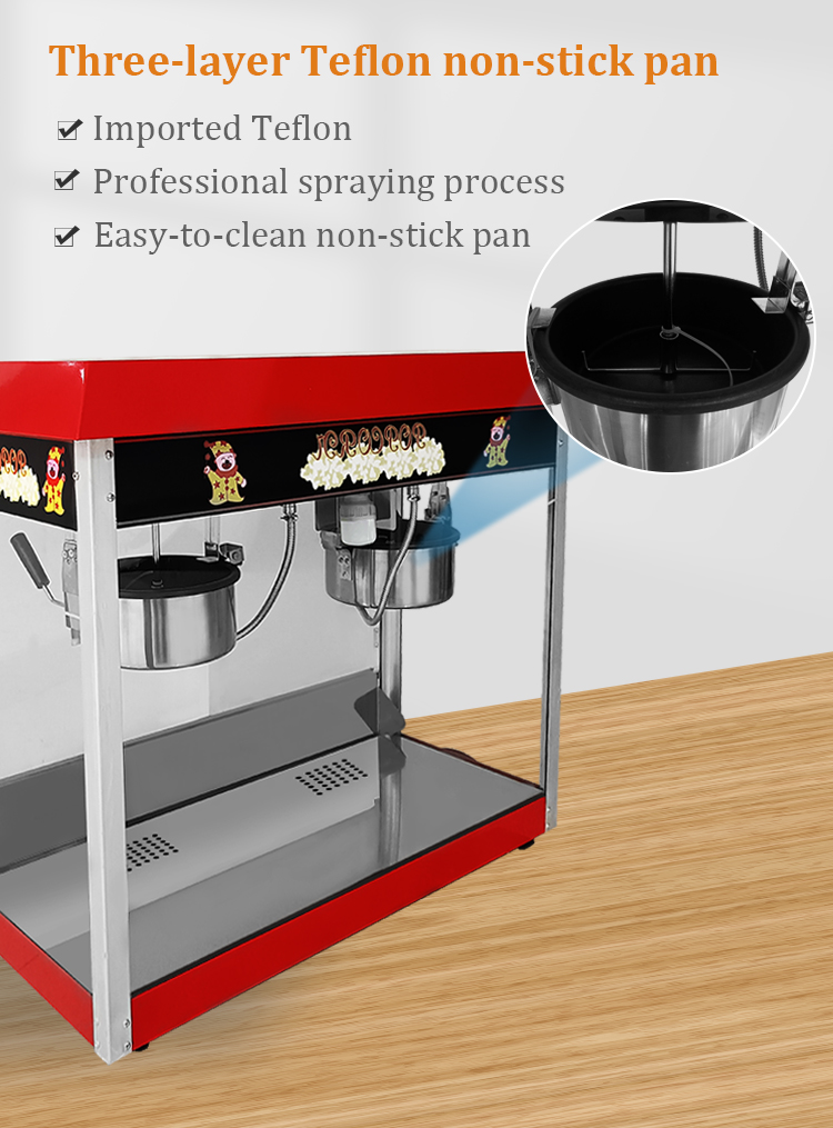 Commercial Popcorn Machine 8Oz Kettle - เครื่องทำป๊อปคอร์นแบบกาต้มน้ำ 8 ออนซ์ รุ่น Red Roof