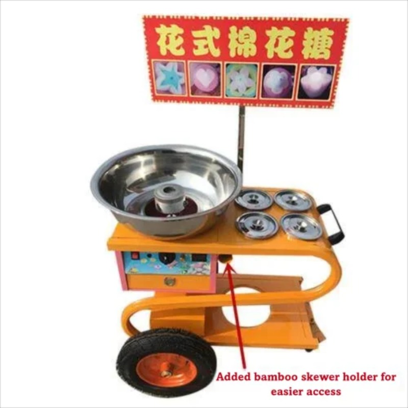 รถเข็นขายขนมสายไหมสแตนเลสแบบเค - Commercial Cotton Candy Cart บทวิจารณ์และราคา