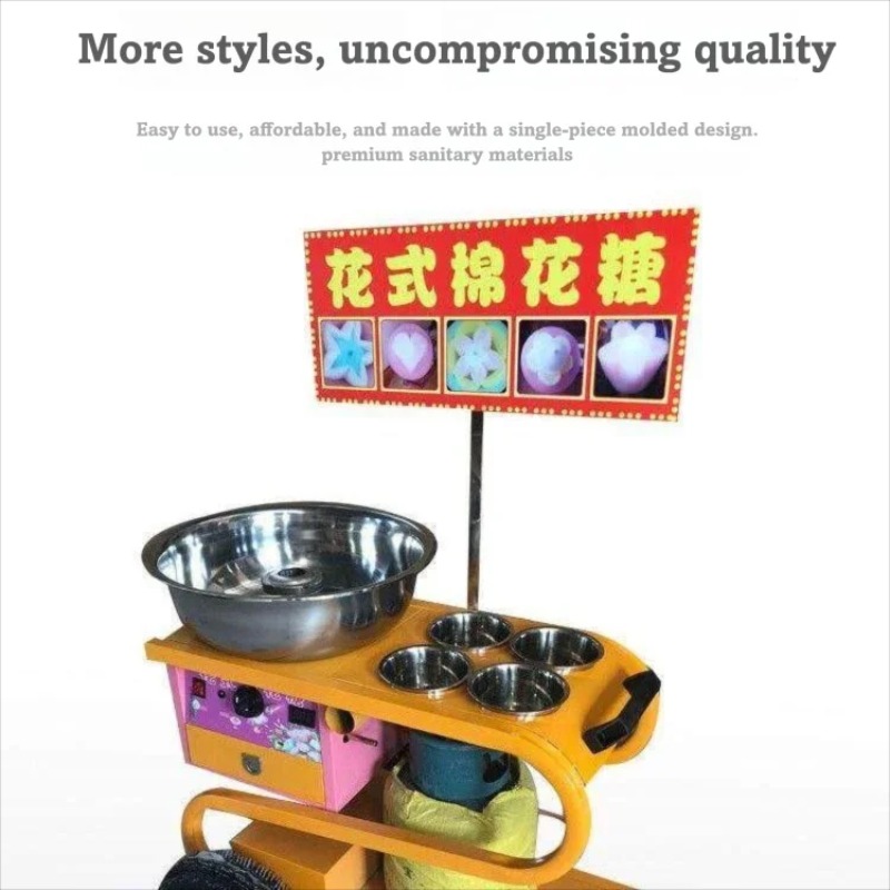 รถเข็นขายขนมสายไหมสแตนเลสแบบเค - Commercial Cotton Candy Cart บทวิจารณ์และราคา