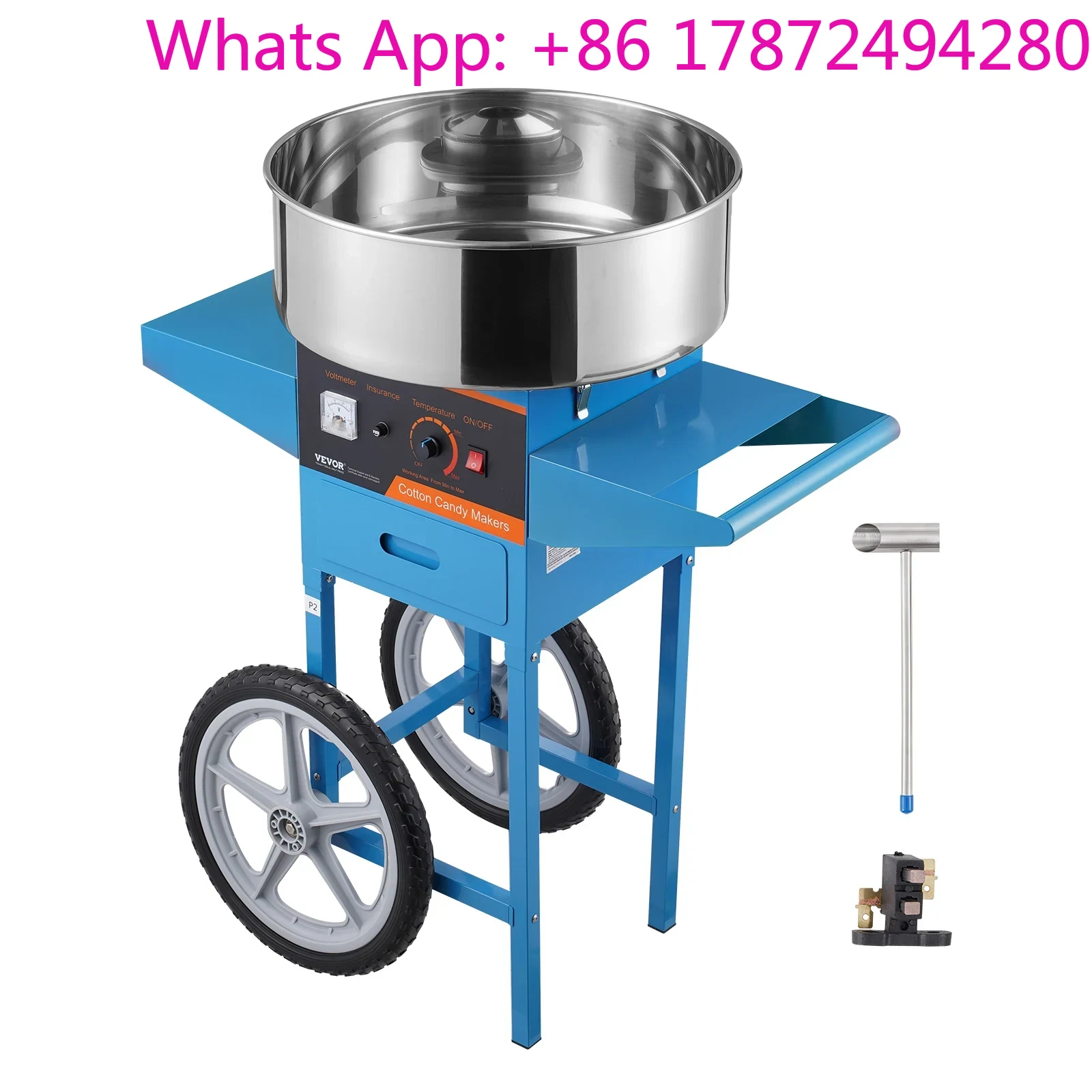เครื่องทำสายไหมไฟฟ้าพร้อมรถเข็ - Commercial Cotton Candy Cart บทวิจารณ์และราคา