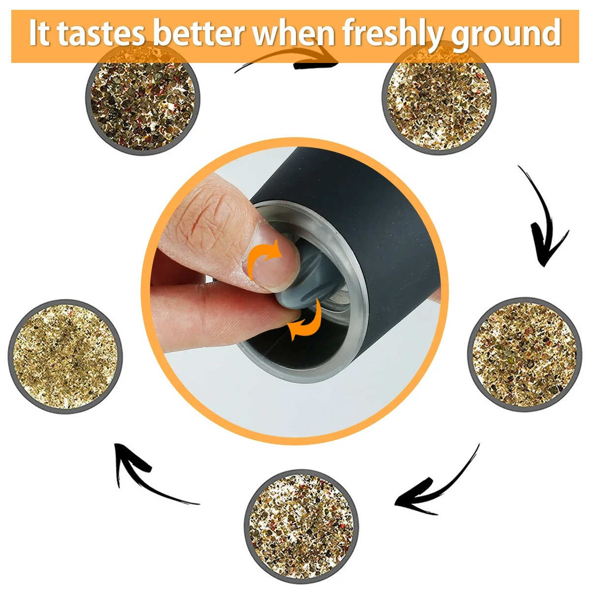 เครื่องบดพริกไทยไฟฟ้าสแตนเลสอั - Popcorn Seasoning Salt Butter บทวิจารณ์และราคา