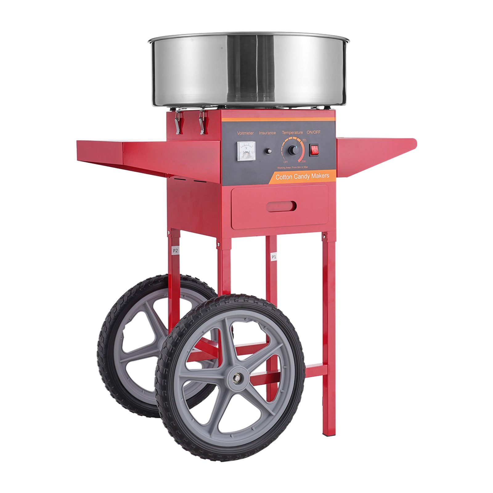 เครื่องทำสายไหมไฟฟ้าพร้อมรถเข็ - Commercial Cotton Candy Cart บทวิจารณ์และราคา