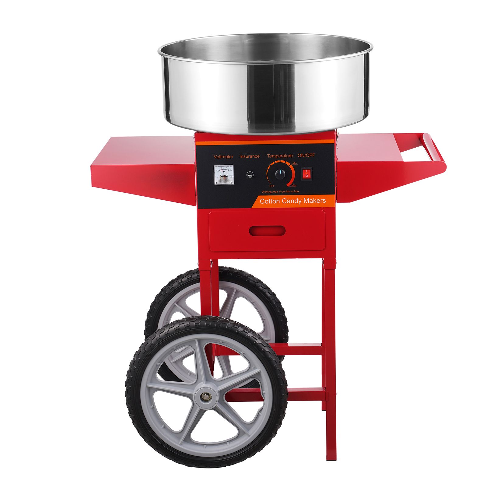 เครื่องทำสายไหมไฟฟ้าพร้อมรถเข็ - Commercial Cotton Candy Cart บทวิจารณ์และราคา