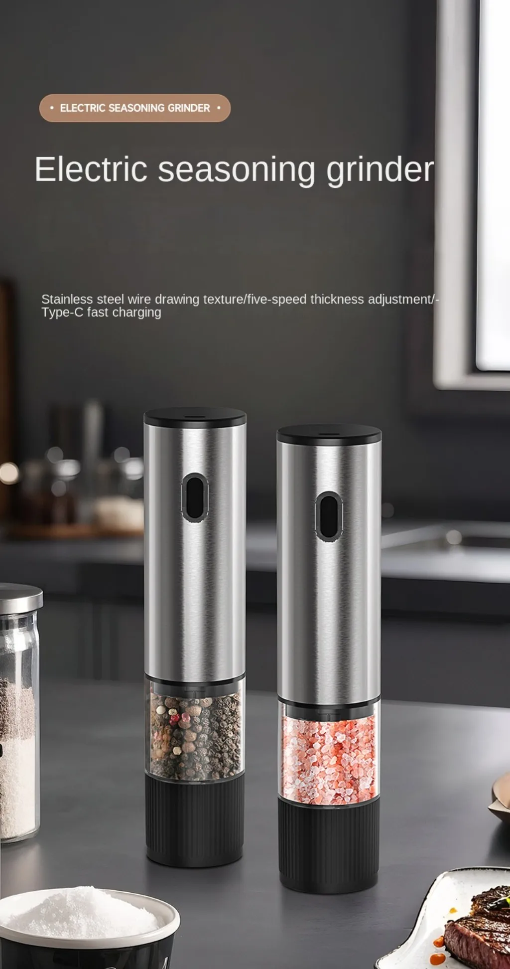 1 ชิ้น/2 ชิ้น เครื่องบดเกลือแล - Popcorn Seasoning Salt Butter บทวิจารณ์และราคา