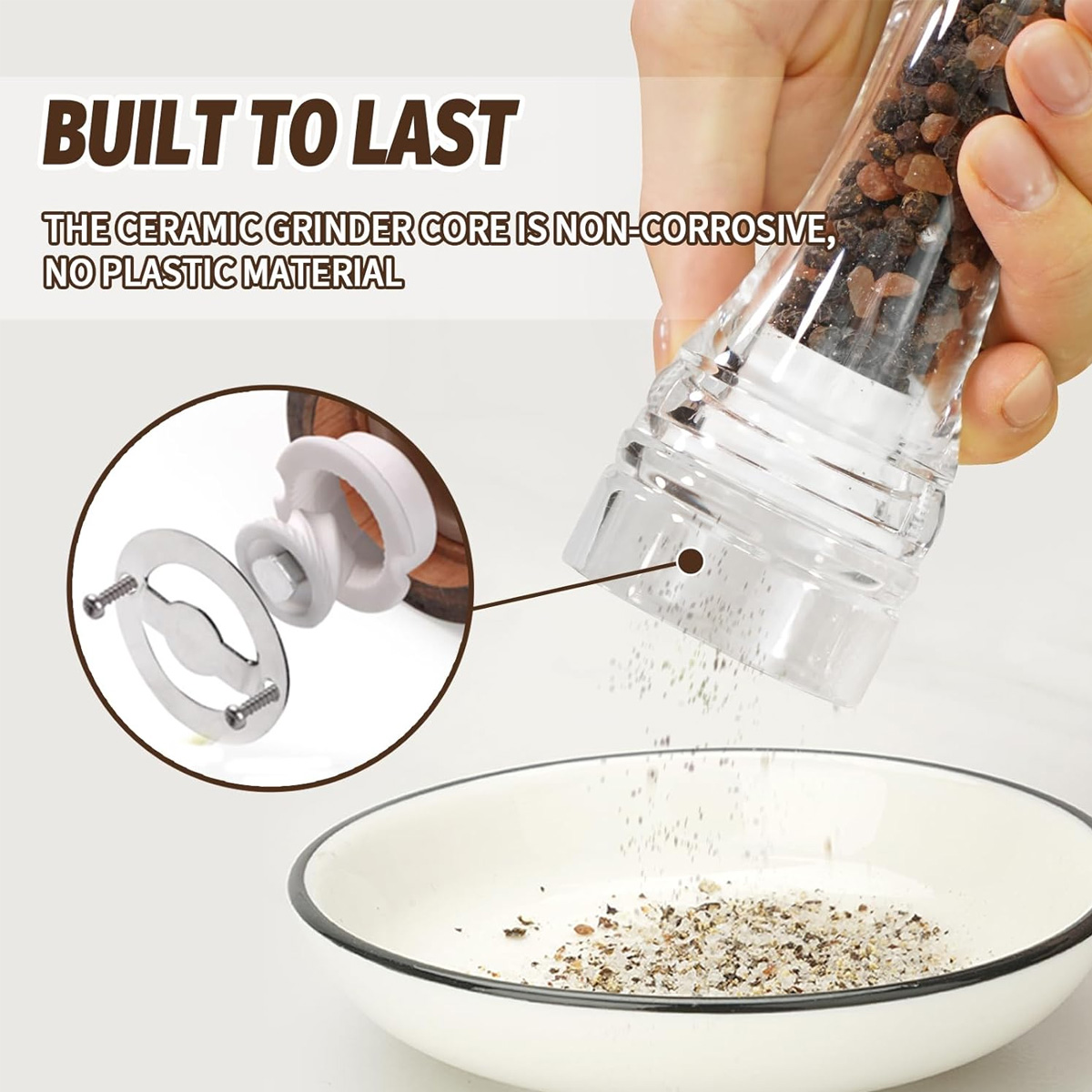 เครื่องบดพริกไทย - ขนาด 4/5/6  - Popcorn Seasoning Salt Butter บทวิจารณ์และราคา