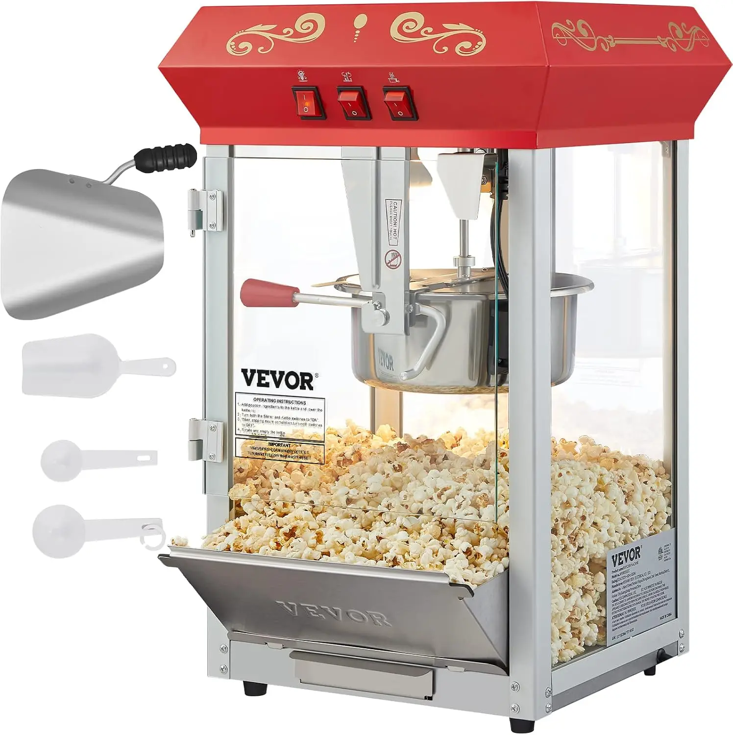 เครื่องทำป๊อปคอร์นเชิงพาณิชย์, - Commercial Popcorn Machine 8Oz Kettle บทวิจารณ์และราคา