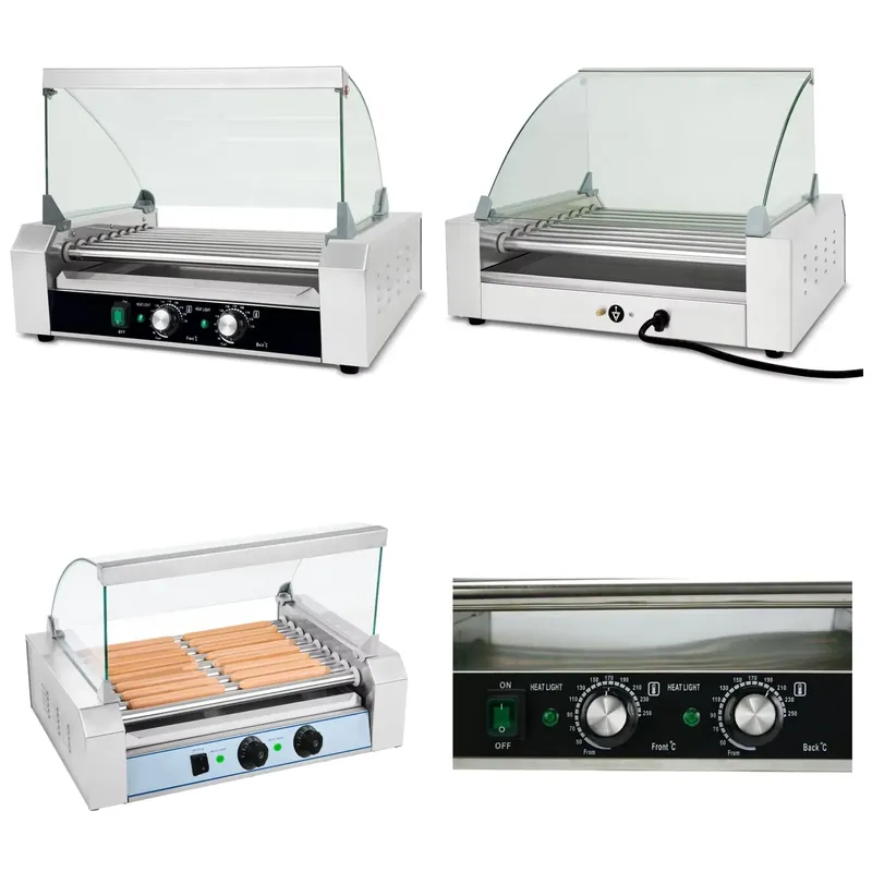 เครื่องย่างไส้กรอกไฟฟ้าอัตโนมั - Hot Dog Roller Grill Commercial บทวิจารณ์และราคา