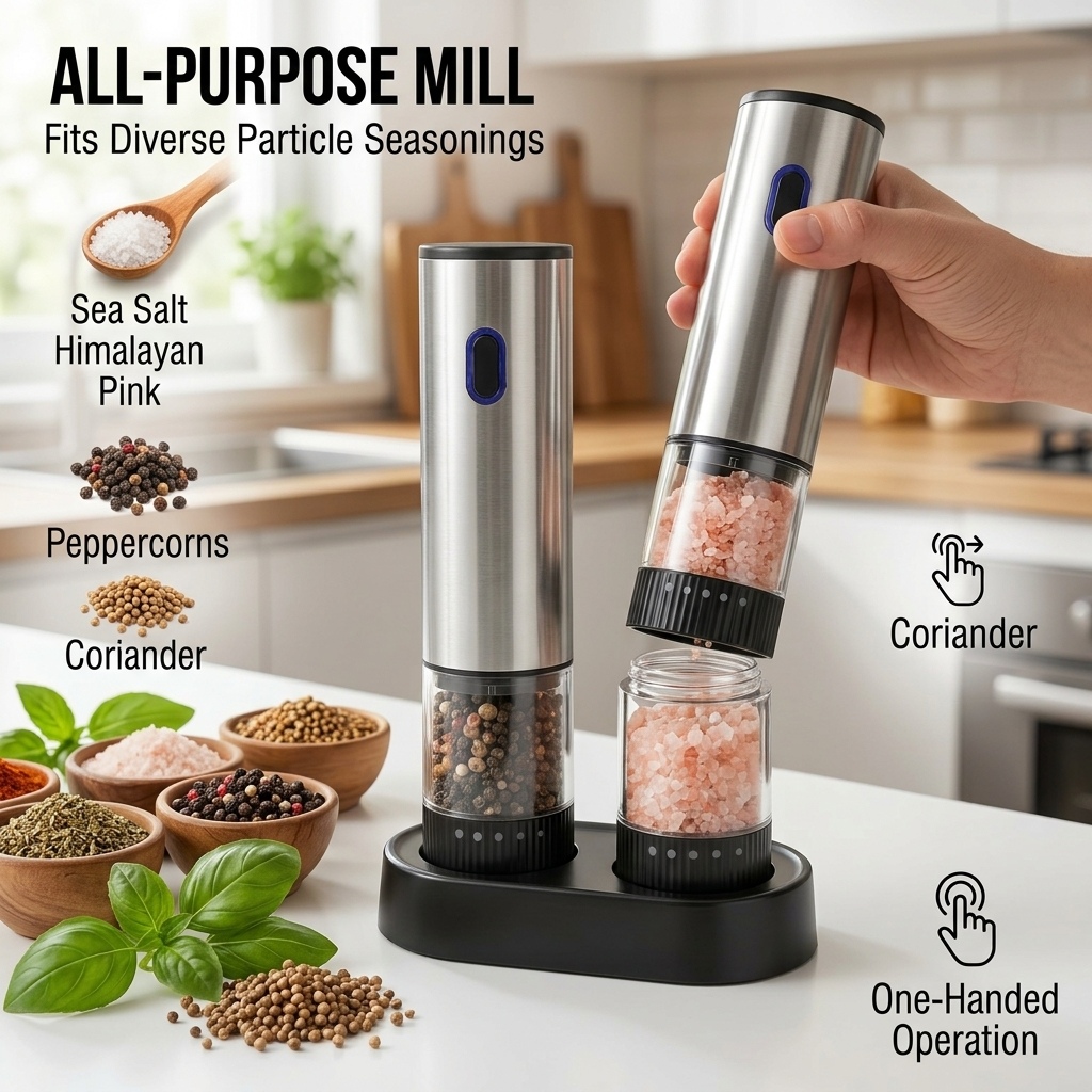 เครื่องบดเกลือและพริกไทยไฟฟ้าแ - Popcorn Seasoning Salt Butter บทวิจารณ์และราคา