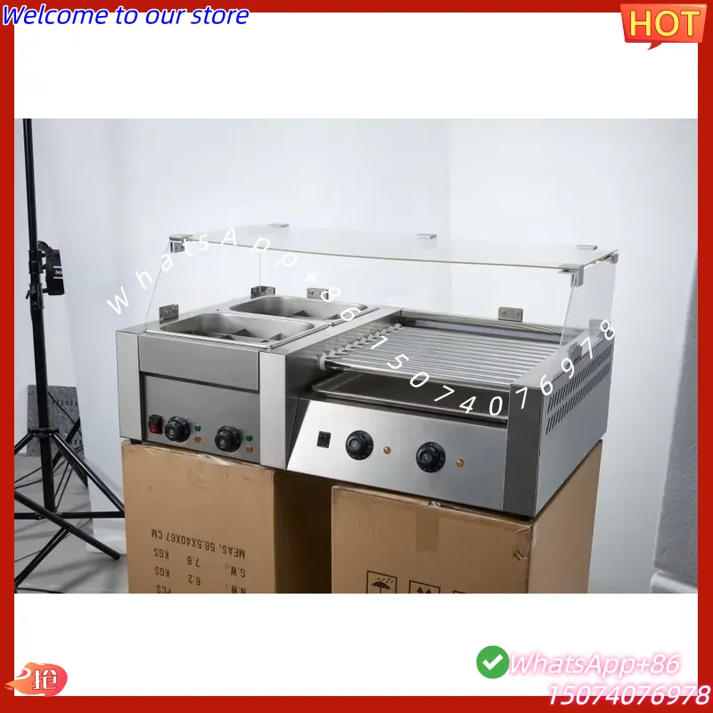เตาปิ้งฮอทดอกไฟฟ้าแบบ 11 ลูกกล - Hot Dog Roller Grill Commercial บทวิจารณ์และราคา