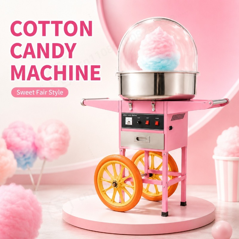 รถเข็นขายสายไหมเคลื่อนที่พร้อม - Commercial Cotton Candy Cart บทวิจารณ์และราคา