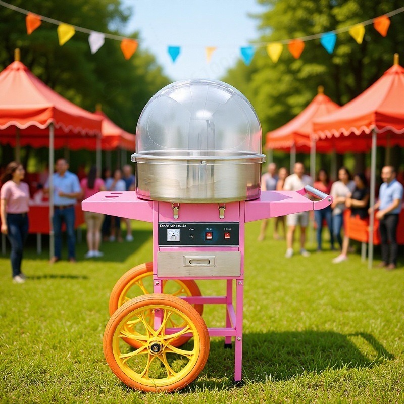 รถเข็นขายสายไหมเคลื่อนที่พร้อม - Commercial Cotton Candy Cart บทวิจารณ์และราคา