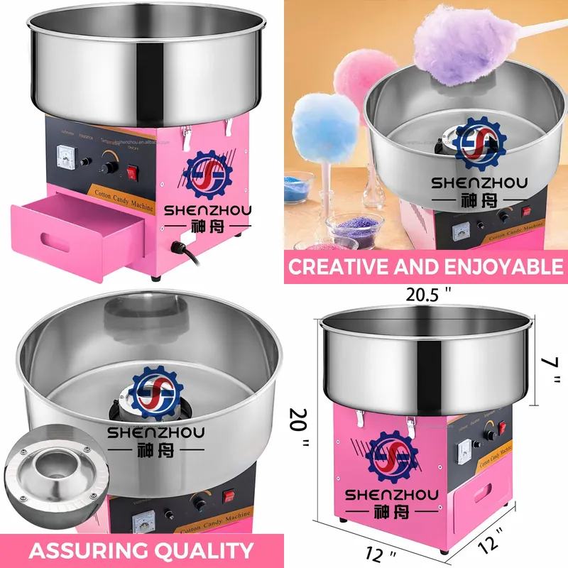 เครื่องทำสายไหมไฟฟ้าแบบมืออาชี - Commercial Cotton Candy Cart บทวิจารณ์และราคา