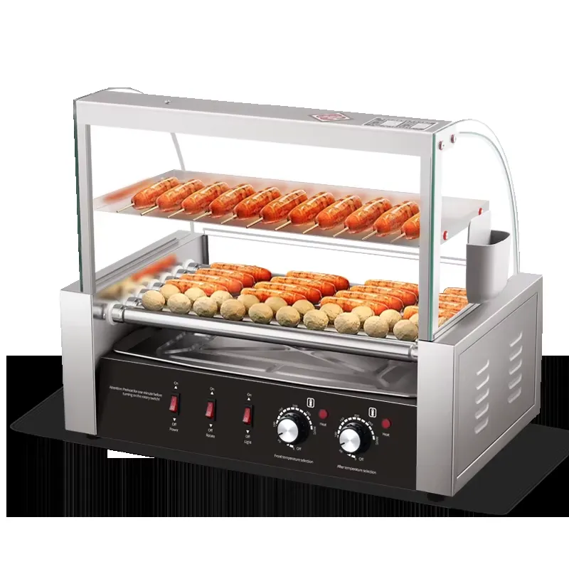 เครื่องย่างฮอทดอกสแตนเลสเชิงพา - Hot Dog Roller Grill Commercial บทวิจารณ์และราคา