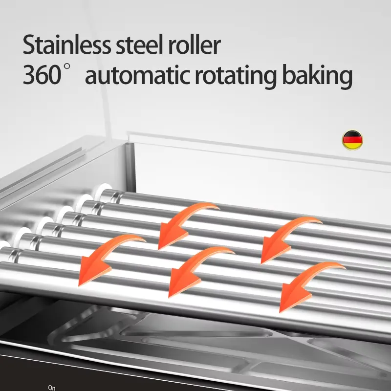 เครื่องย่างฮอทดอกสแตนเลสเชิงพา - Hot Dog Roller Grill Commercial บทวิจารณ์และราคา